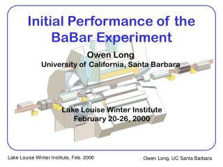 Initial Performance of the BaBar Experiment