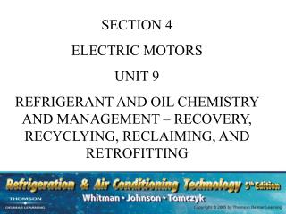 SECTION 4 ELECTRIC MOTORS UNIT 9