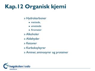 Kap.12 Organisk kjemi