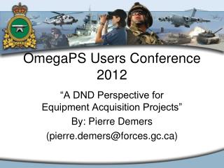 OmegaPS Users Conference 2012