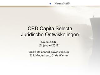 CPD Capita Selecta Juridische Ontwikkelingen