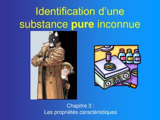 Identification d’une substance pure inconnue