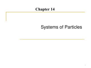 Systems of Particles