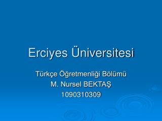 Erciyes Üniversitesi