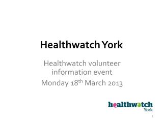 Healthwatch York