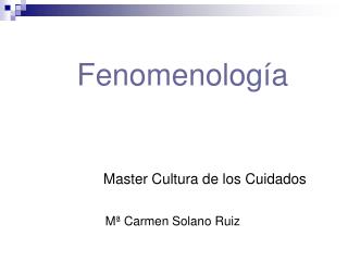 Fenomenología