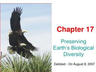 Preserving Earth’s Biological Diversity