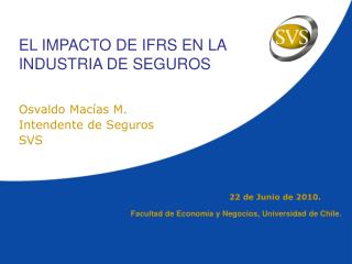 EL IMPACTO DE IFRS EN LA INDUSTRIA DE SEGUROS