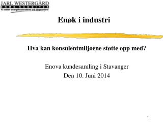 Hva kan konsulentmiljøene støtte opp med? Enova kundesamling i Stavanger Den 10. Juni 2014