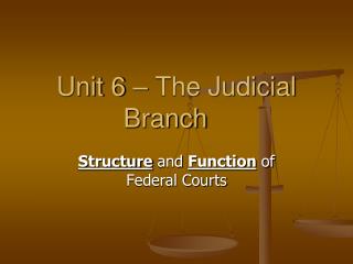 Unit 6 – The Judicial Branch