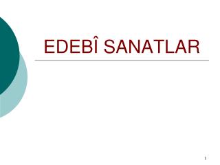 EDE B Î SANATLAR