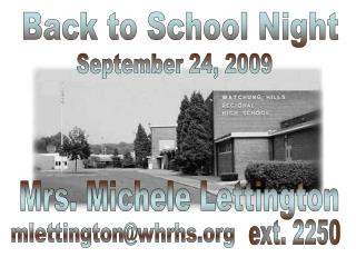 Back to School Night