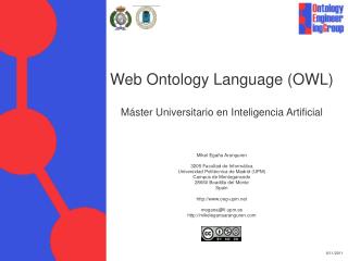 Web Ontology Language (OWL) Máster Universitario en Inteligencia Artificial