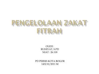 PENGELOLAAN ZAKAT FITRAH