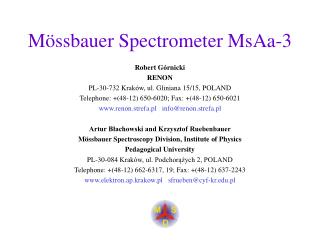 Mössbauer Spectrometer MsAa-3