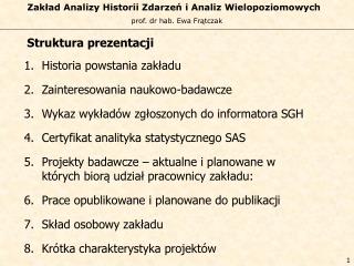 Struktura prezentacji