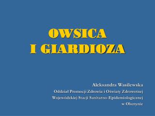 OWSICA I GIARDIOZA