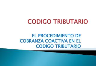 CODIGO TRIBUTARIO