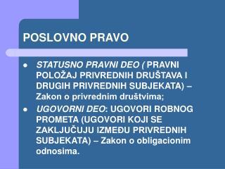 POSLOVNO PRAVO