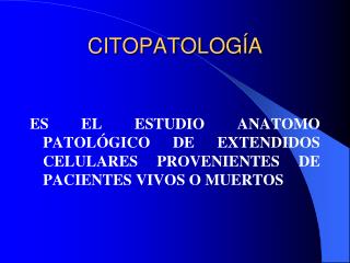 CITOPATOLOGÍA