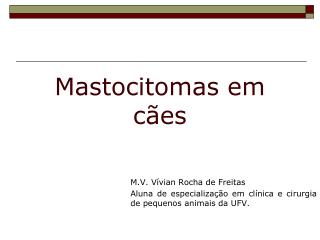 Mastocitomas em cães