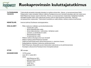 Ruokaprovinssin kuluttajatutkimus