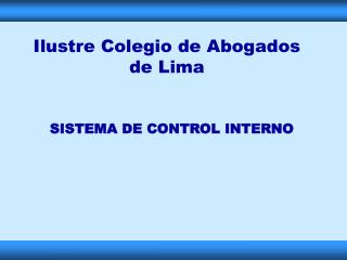 Ilustre Colegio de Abogados de Lima