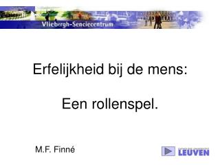 Erfelijkheid bij de mens: