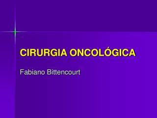 CIRURGIA ONCOLÓGICA