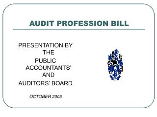 AUDIT PROFESSION BILL