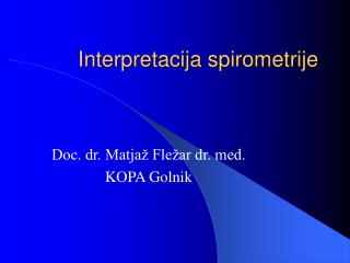 Interpretacija spirometrije