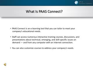 What Is PAAS Connect?