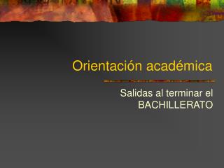 Orientación académica