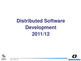 Distributed Software Development 2011/12