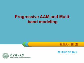 Progressive AAM and Multi-band modeling