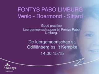 FONTYS PABO LIMBURG Venlo - Roermond - Sittard