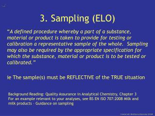 3. Sampling (ELO)