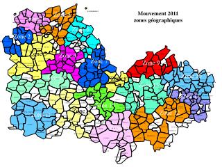 Mouvement 2011 zones géographiques