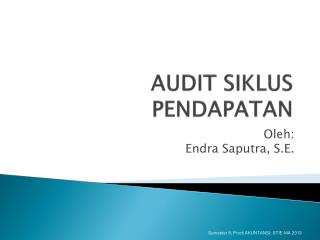 AUDIT SIKLUS PENDAPATAN