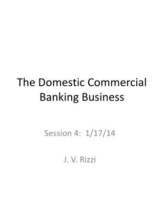 The Domestic Commercial Banking Business