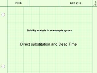 Stability analysis in an example system