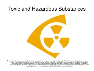 Toxic and Hazardous Substances