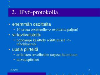 2. IPv6-protokolla
