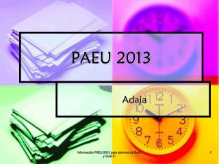 PAEU 2013