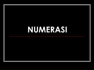 NUMERASI