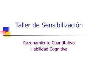 Taller de Sensibilización