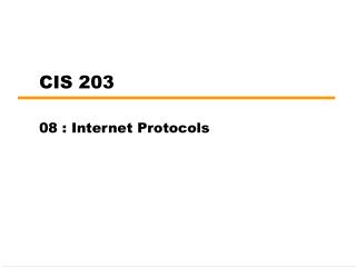 CIS 203