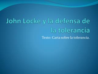 John Locke y la defensa de la tolerancia