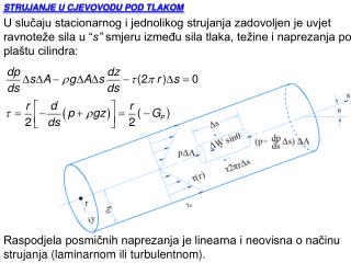 STRUJANJE U CJEVOVODU POD TLAKOM