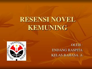 RESENSI NOVEL KEMUNING